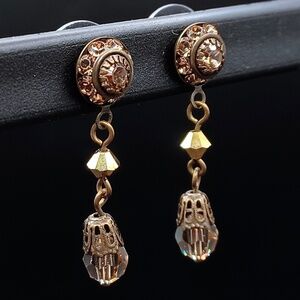 Vintage Swarovski crystal drop earrings
